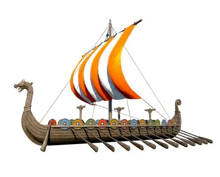 Viking Ship Stock Illustration