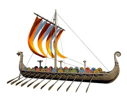 Viking Ship Stock Illustration