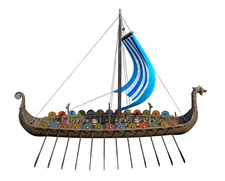 Viking Ship Stock Illustration