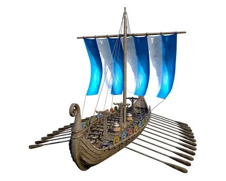 Viking Ship Stock Illustration