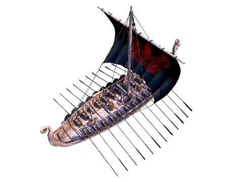 Viking Ship Stock Illustration