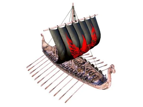 Viking Ship Stock Illustration
