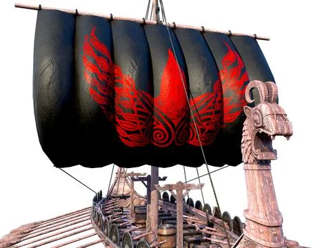 Viking Ship Stock Illustration