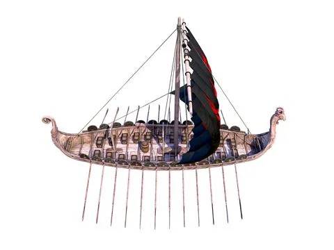 Viking Ship Stock Illustration