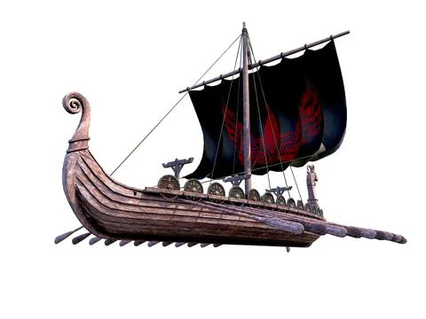 Viking Ship Stock Illustration