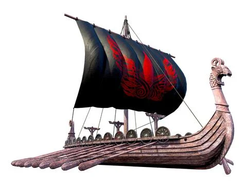 Viking Ship Stock Illustration