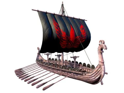 Viking Ship Stock Illustration