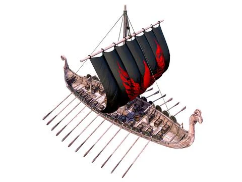 Viking Ship Stock Illustration