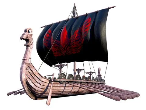 Viking Ship Stock Illustration