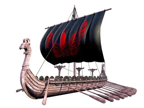 Viking Ship Stock Illustration
