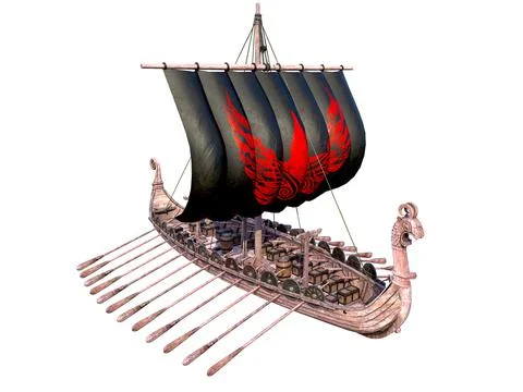Viking Ship Stock Illustration