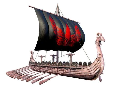 Viking Ship Stock Illustration