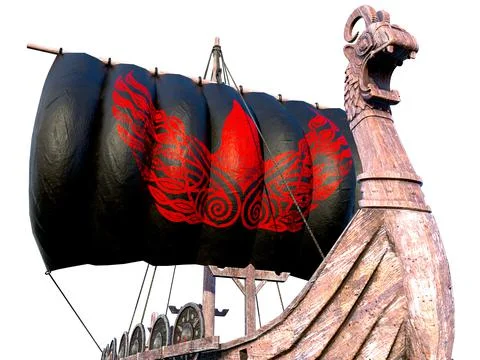 Viking Ship Stock Illustration