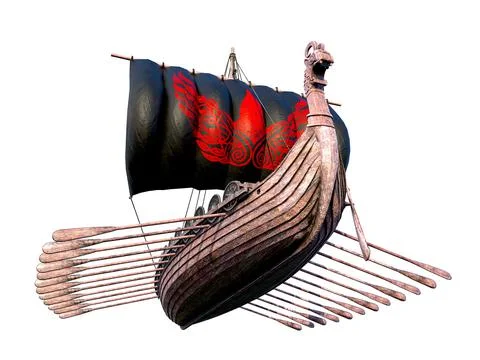 Viking Ship Stock Illustration