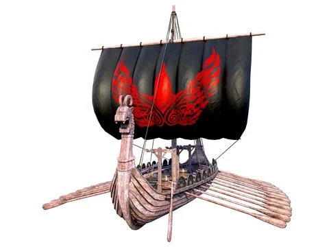 Viking Ship Stock Illustration