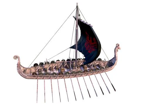 Viking Ship Stock Illustration