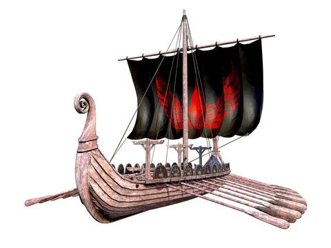 Viking Ship. Stock Illustration