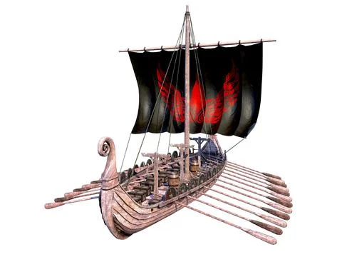 Viking Ship Stock Illustration