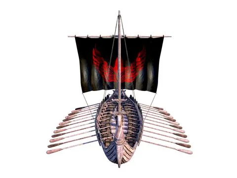 Viking Ship Stock Illustration