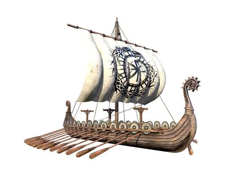 Viking Ship. Stock Illustration