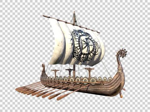 Viking Ship. Stock Illustration