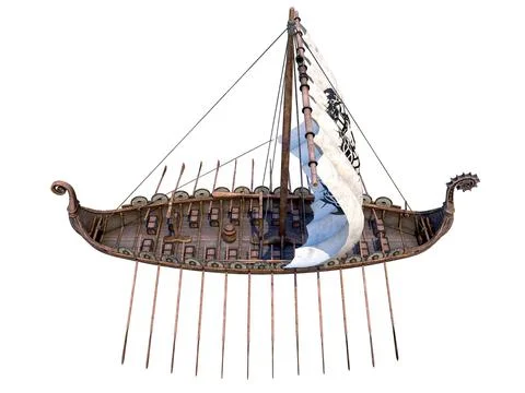Viking Ship. Stock Illustration
