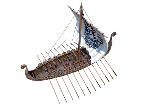 Viking Ship. Stock Illustration