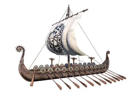Viking Ship. Stock Illustration