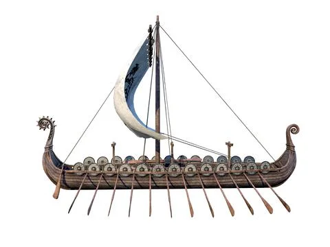 Viking Ship. Stock Illustration