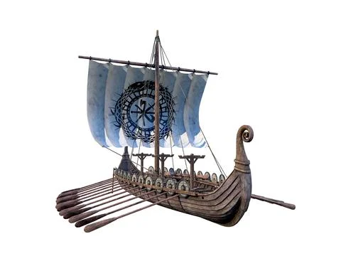 Viking Ship. Stock Illustration