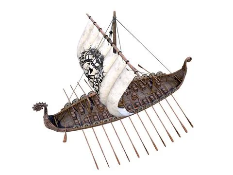 Viking Ship. Stock Illustration