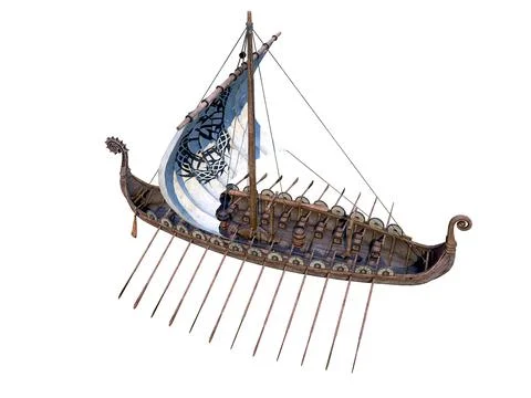 Viking Ship. Stock Illustration
