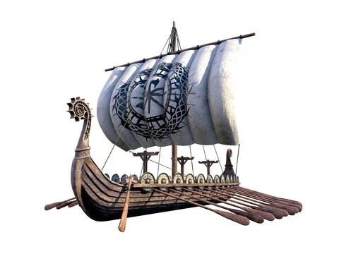 Viking Ship. 스톡 일러스트