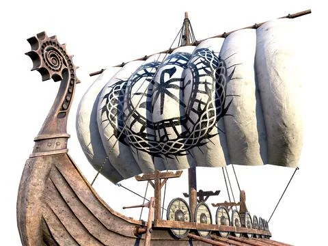 Viking Ship. Stock Illustration