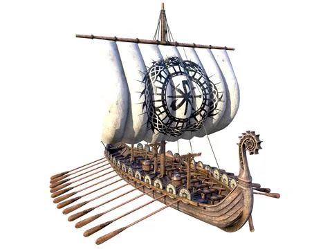 Viking Ship. 스톡 일러스트