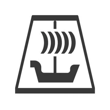 Viking ship rides vector icon, amusement park related solid style Ilustración de archivo