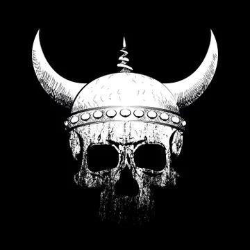 Viking skull Stock Illustration