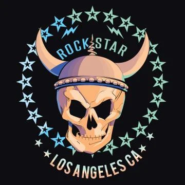 Viking skull Stock Illustration