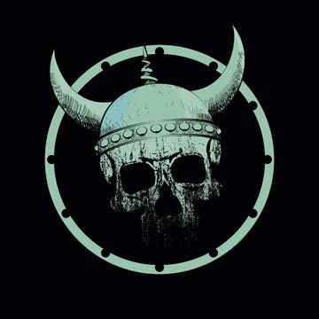 Viking skull Stock Illustration
