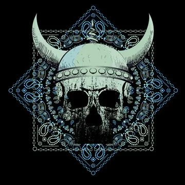 Viking skull Stock Illustration