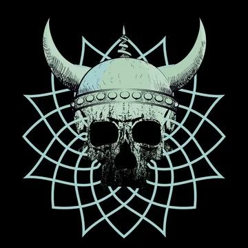Viking skull Stock Illustration