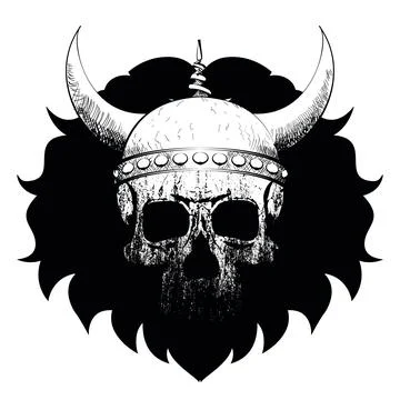 Viking skull Stock Illustration