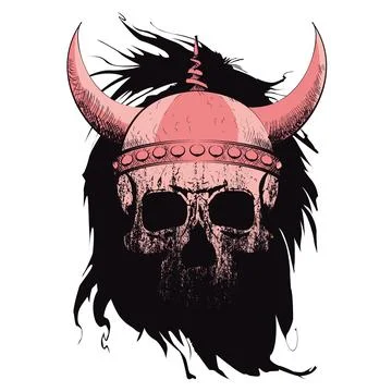 Viking skull Stock Illustration