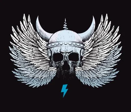 Viking skull Stock Illustration