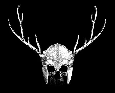 Viking skull Stock Illustration