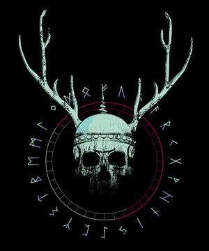 Viking skull Stock Illustration