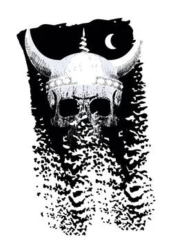 Viking skull Stock Illustration