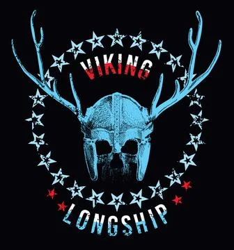 Viking skull Stock Illustration