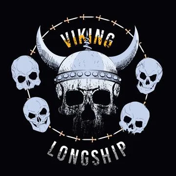 Viking skull Stock Illustration