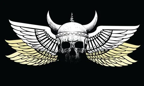 Viking skull Stock Illustration